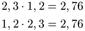 Rationale Zahlen: Kommutativgesetz Multiplikation mit Dezimalzahlen