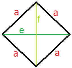 Raute mit Diagonalen