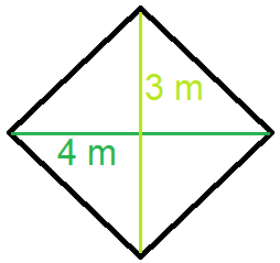 Raute Flächeninhalt mit Diagonale Beispiel