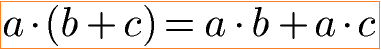 Rechengesetz Addition mit Distributivgesetz Formel 1