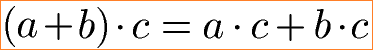 Rechengesetz Addition mit Distributivgesetz Formel 2
