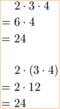 Rechengesetz Multiplikation mit Assoziativgesetz Beispiel 1