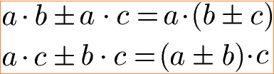 Rechengesetz Multiplikation mit Distributivgesetz Formel