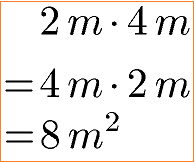 Rechengesetz Multiplikation mit Kommutativgesetz Fläche