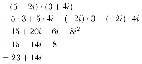 Rechnen mit komplexen Zahlen Multiplikation Beispiel 1