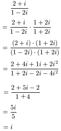 Rechnen mit komplexen Zahlen Division Beispiel 1