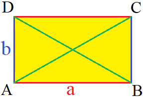 Rechteck mit Diagonale