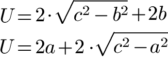 Rechteck Umfang Formel mit Diagonale