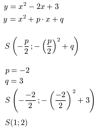 Scheitelpunkt + Scheitelpunktform Beispiel 3