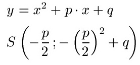 Scheitelpunkt + Scheitelpunktform Formel 2