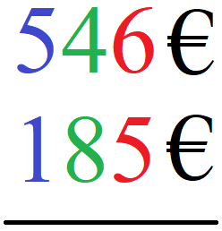 Schriftliche Addition mit Geld Bild 1