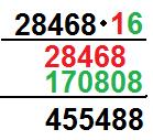 Schriftliche Multiplikation Beispiel 3