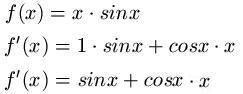 Ableitung sinx mal x Herleitung