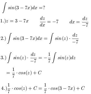 Substitutionsregel Beispiel 2