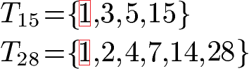 Teilerfremd Beispiel 15 und 28