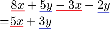 Terme mit verschiedenen Variablen und Subtraktion