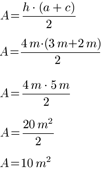 Trapez Flächeninhalt (Fläche) Beispiel
