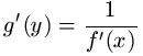 Umkehrfunktion Ableitung Gleichung