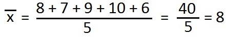 Varianz Beispiel 1 Schritt 1 Arithmetisches Mittel