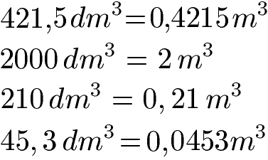 Volumen umrechnen: Kubikdezimeter in Kubikmeter