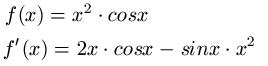 x hoch 2 cos x ableitung