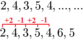 Zahlenreihen (Zahlenfolgen) Beispiel 4