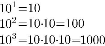 Zehnerpotenzen: Potenz mit Basis 10
