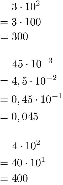 Zehnerpotenzen Addition und Subtraktion Beispiel 1 Lösung Teil 1
