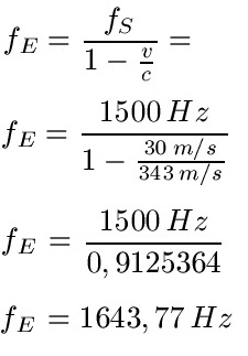 Doppler Effekt Formel und Beispiel 1