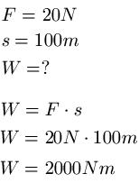 Mechanische Arbeit Beispiel 1