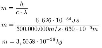 Photon Masse Beispiel 1