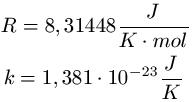Allgemeine Gasgleichung Konstante Werte